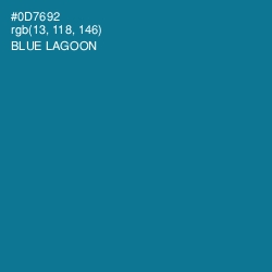 #0D7692 - Blue Lagoon Color Image